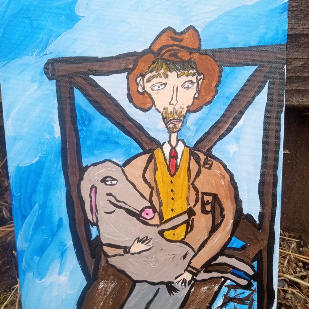 Man Holding Donkey Painting - Picture 2 of 8